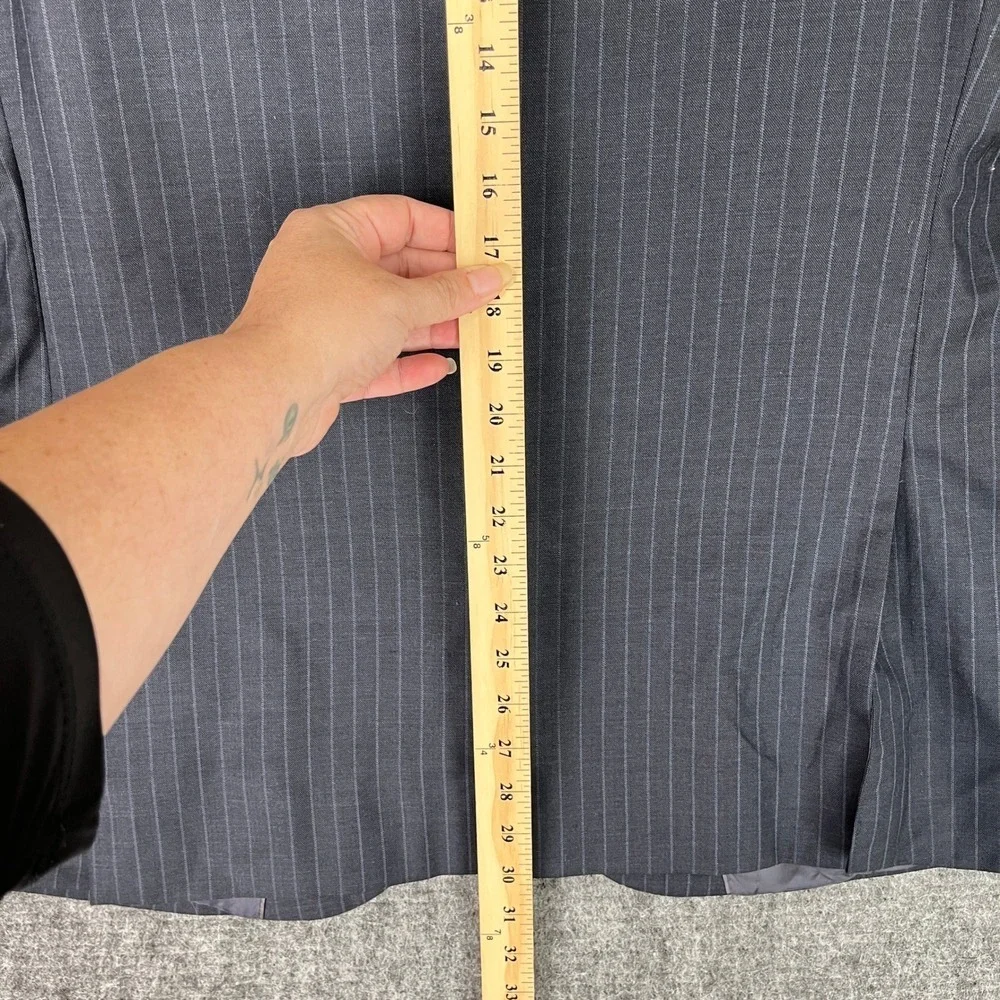 Brooks Brothers 346 Men 45 Blazer Navy Pinstripe Madison Fit Classic Suit Jacket